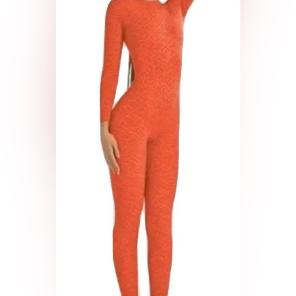 fendi skims full bodysuit orange wore once only for photos
